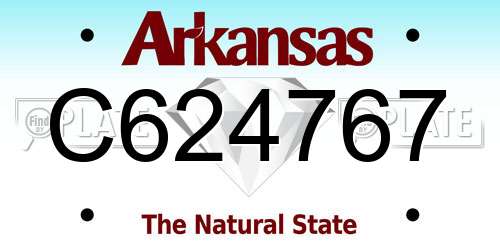 C624767 Arkansas License Plate