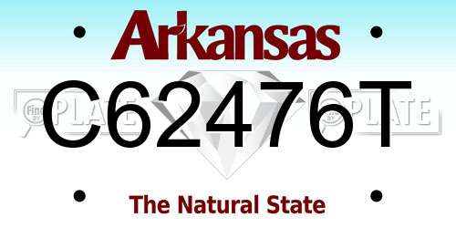 C62476T Arkansas License Plate