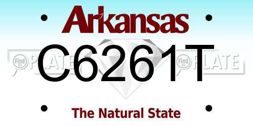 C6261T Arkansas License Plate