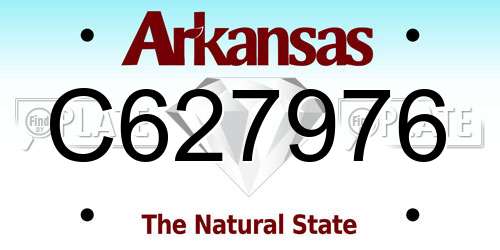 C627976 Arkansas License Plate