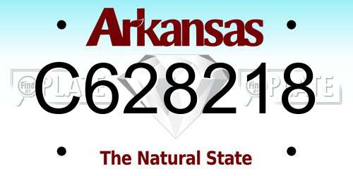 C628218 Arkansas License Plate