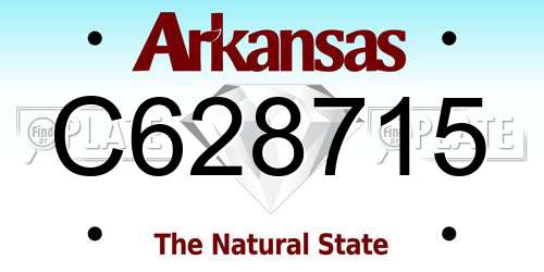 C628715 Arkansas License Plate