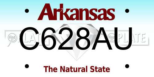 C628AU Arkansas License Plate