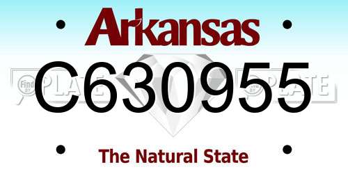 C630955 Arkansas License Plate