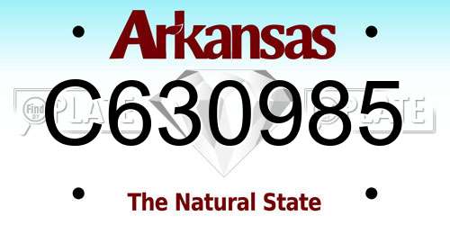 C630985 Arkansas License Plate