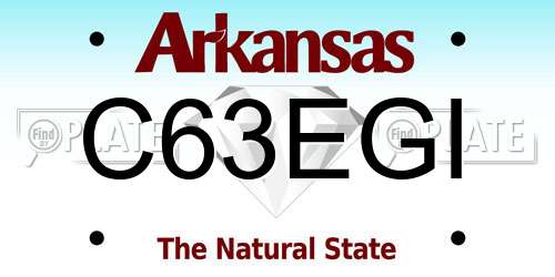 C63EGI Arkansas License Plate
