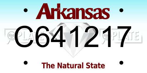 C641217 Arkansas License Plate