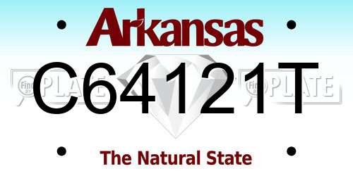 C64121T Arkansas License Plate