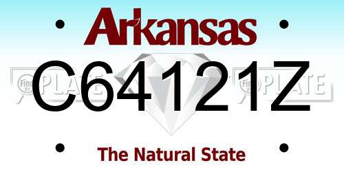 C64121Z Arkansas License Plate