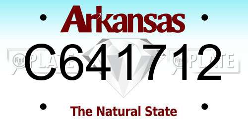 C641712 Arkansas License Plate