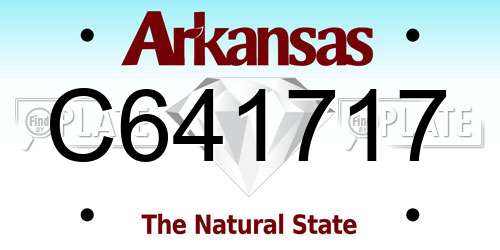 C641717 Arkansas License Plate