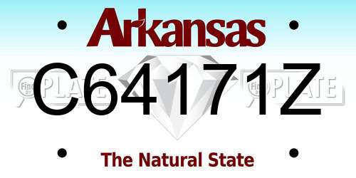 C64171Z Arkansas License Plate