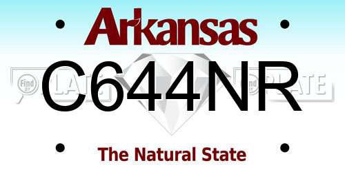 C644NR Arkansas License Plate