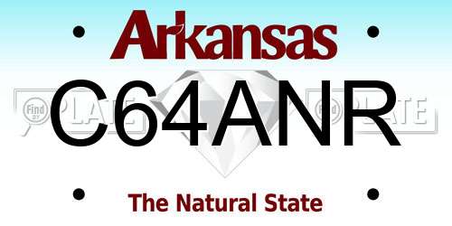 C64ANR Arkansas License Plate