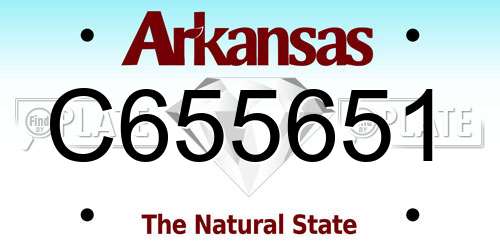 C655651 Arkansas License Plate