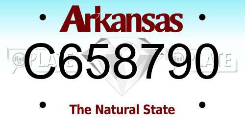 C658790 Arkansas License Plate