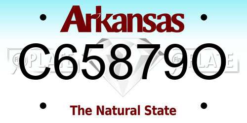 C65879O Arkansas License Plate