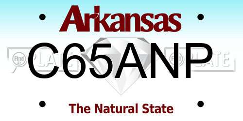 C65ANP Arkansas License Plate