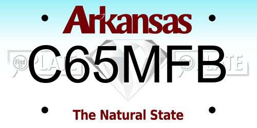 C65MFB Arkansas License Plate
