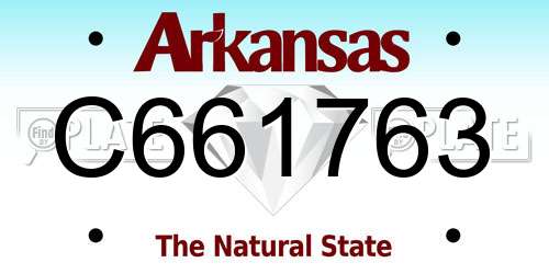 C661763 Arkansas License Plate
