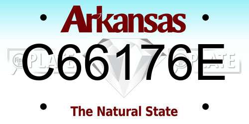 C66176E Arkansas License Plate