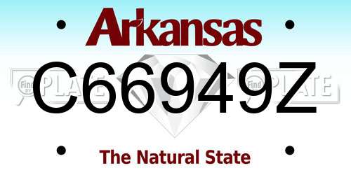 C66949Z Arkansas License Plate