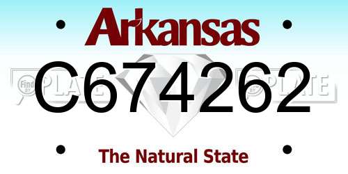 C674262 Arkansas License Plate