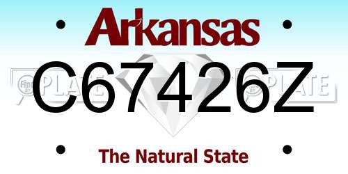 C67426Z Arkansas License Plate