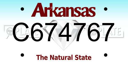 C674767 Arkansas License Plate
