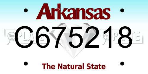 C675218 Arkansas License Plate