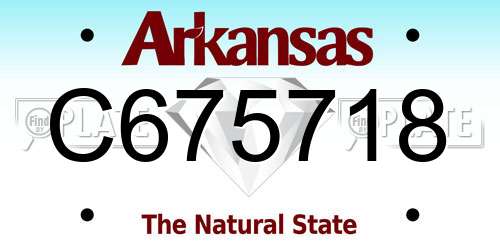 C675718 Arkansas License Plate