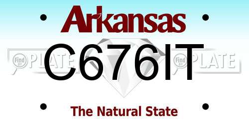 C676IT Arkansas License Plate