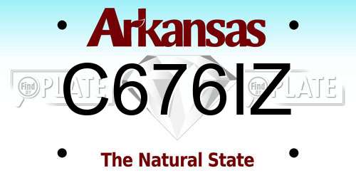 C676IZ Arkansas License Plate