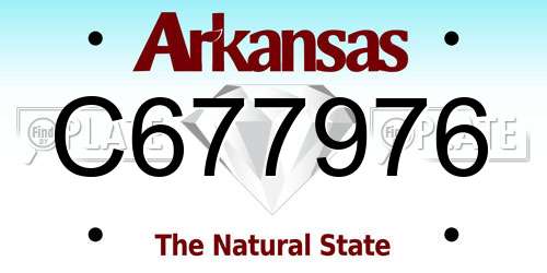 C677976 Arkansas License Plate