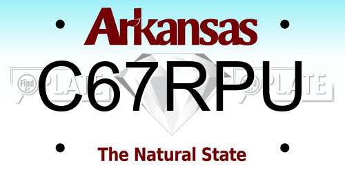 C67RPU Arkansas License Plate