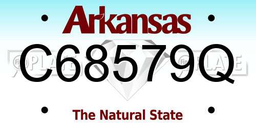 C68579Q Arkansas License Plate