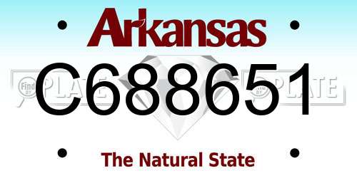 C688651 Arkansas License Plate