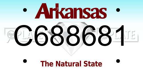 C688681 Arkansas License Plate