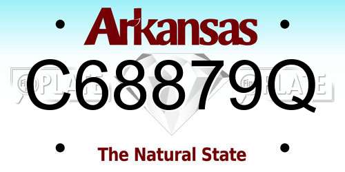 C68879Q Arkansas License Plate
