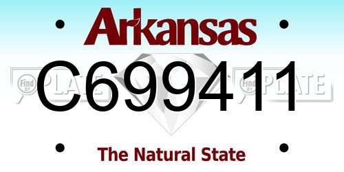 C699411 Arkansas License Plate