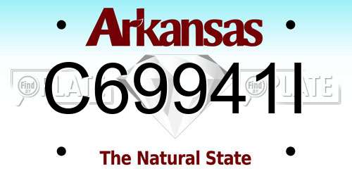 C69941I Arkansas License Plate