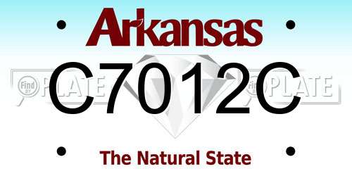 C7012C Arkansas License Plate