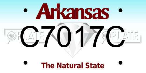 C7017C Arkansas License Plate