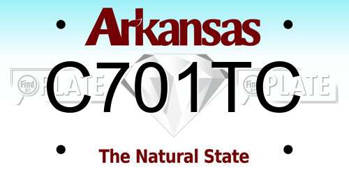 C701TC Arkansas License Plate