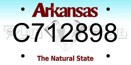 C712898 Arkansas License Plate
