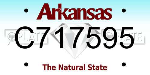 C717595 Arkansas License Plate
