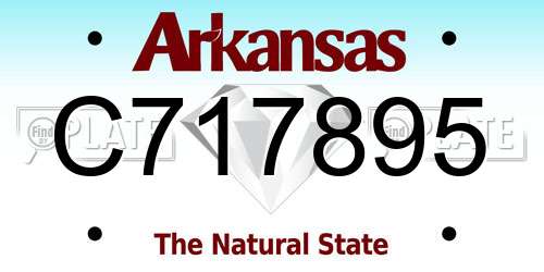 C717895 Arkansas License Plate