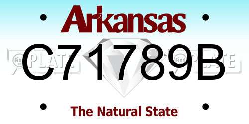 C71789B Arkansas License Plate