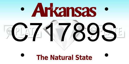 C71789S Arkansas License Plate