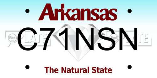 C71NSN Arkansas License Plate